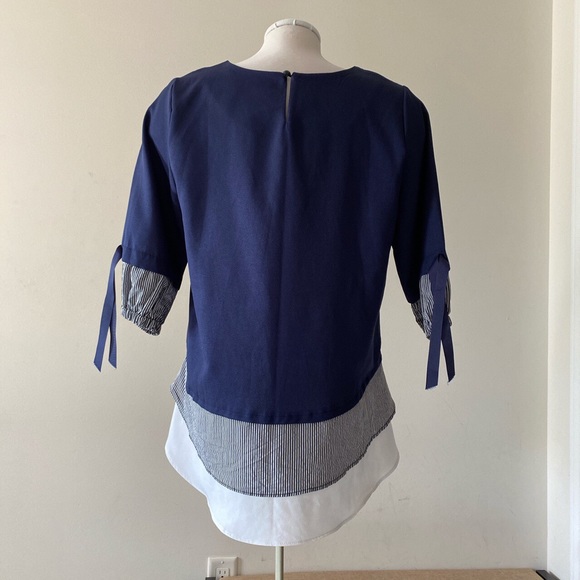 ruffle layered half-sleeved blouse - Picture 2 of 4